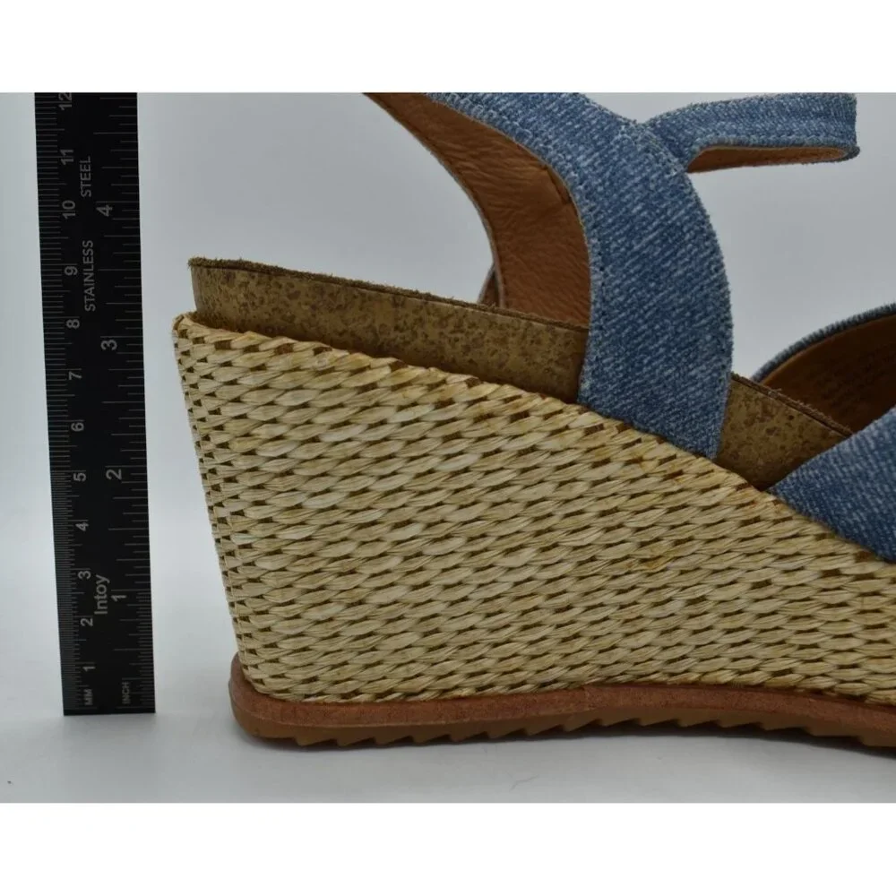 Sofft Womens Size 11 Diana Blue Chambray Denim Espadrille Open Toe Sandals Shoes